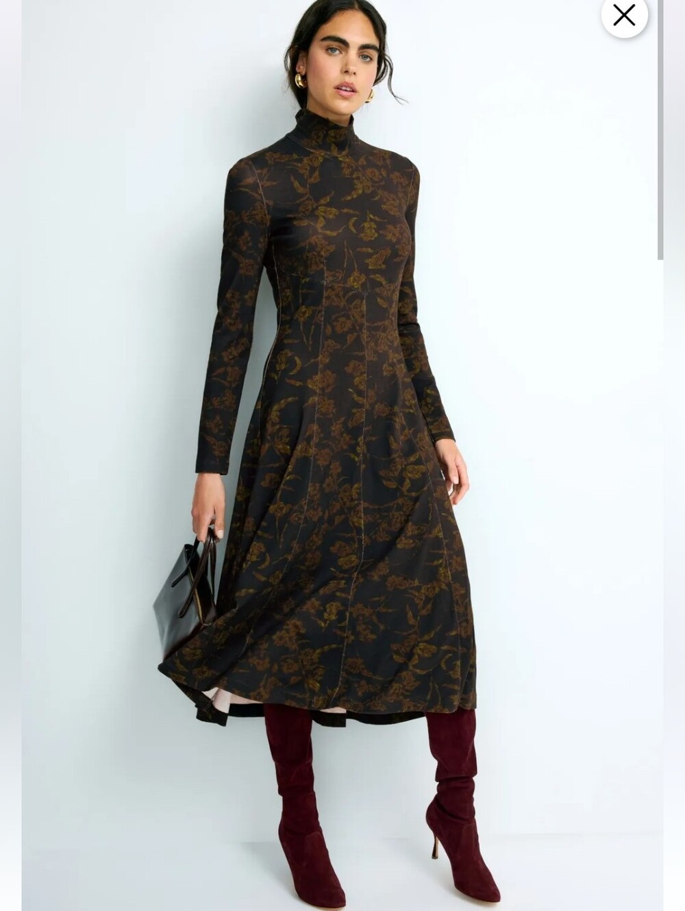 TANYA TAYLOR BLACK FLORAL THEA DRESS SIZE XS MSRP $545